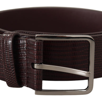 Elegante donkerbruine leren riem