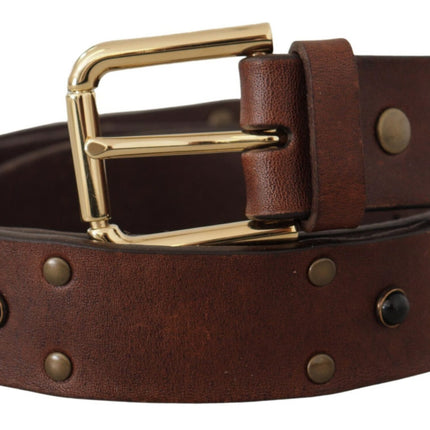 Elegante leren riem met metalen gesp