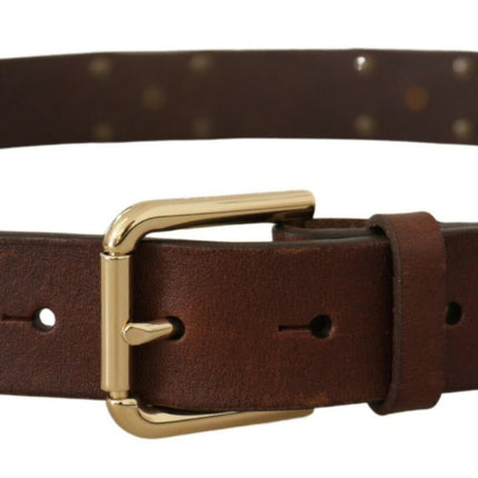 Elegante leren riem met metalen gesp