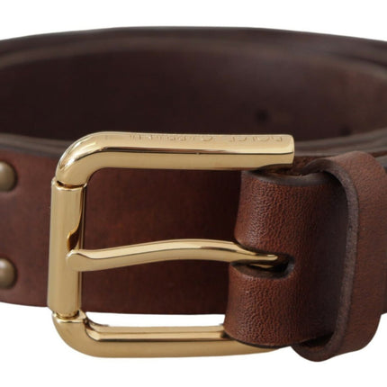 Elegante leren riem met metalen gesp