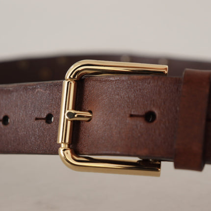 Elegante leren riem met metalen gesp