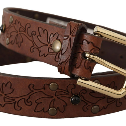 Elegant Leather Belt with Metal Buckle