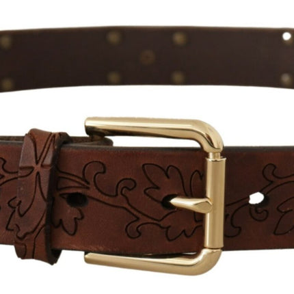 Elegant Leather Belt with Metal Buckle