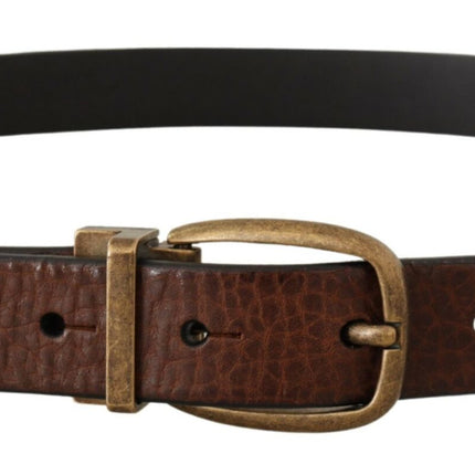 Elegant Leather Belt with Metal Buckle