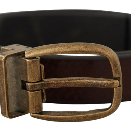 Elegant Leather Belt with Metal Buckle