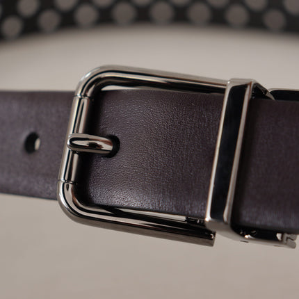 Elegant Dark Purple Leather Belt