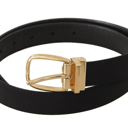 Elegant Black Leather Belt