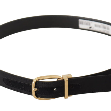 Elegant Black Leather Belt