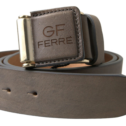 Ceinture de mode en cuir élégant avec boucle gravée