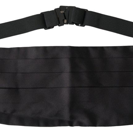 Elegant Black Silk Cummerbund