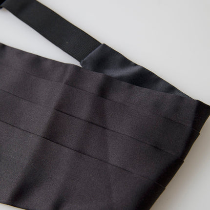 Elegant Black Silk Cummerbund