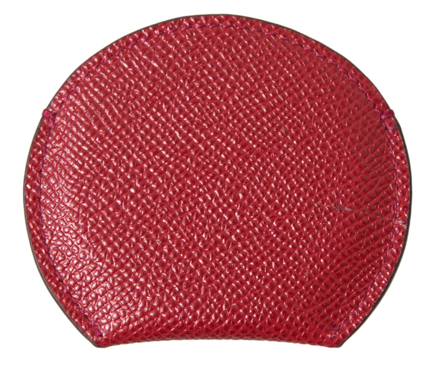 Porta specchietto chic in pelle rossa