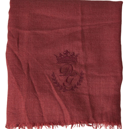 Luxury Cashmere Silk Men's Maroon Scarf