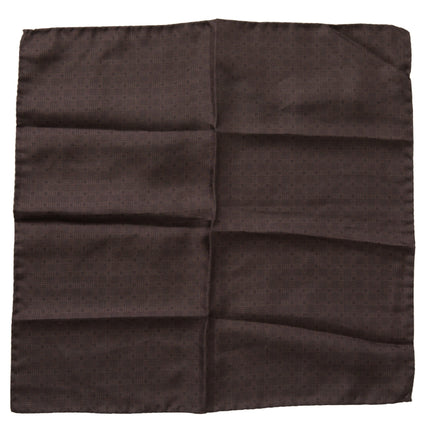 Elegant Silk Men's Square Scarf in Rich Brown