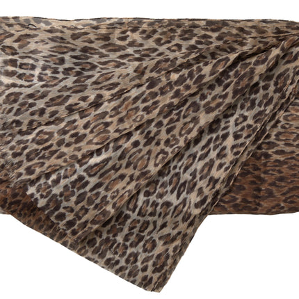 Elegant Silk Neck Wrap Scarf in Luxurious Brown