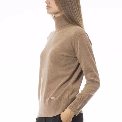 Maglione chic beige lana-cashmere dolcezza