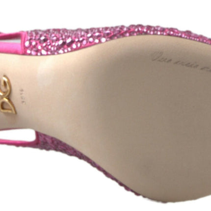 Eleganti tacchi slingback in miscela di seta rosa