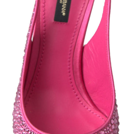 Eleganti tacchi slingback in miscela di seta rosa