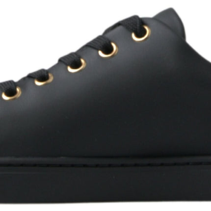 Sneaker classiche in pelle oro nero