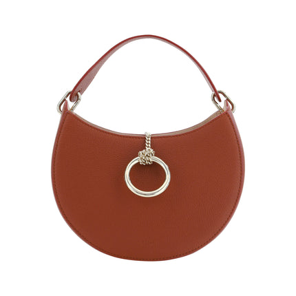 Bolso pequeño de piel Arlène marrón sepia