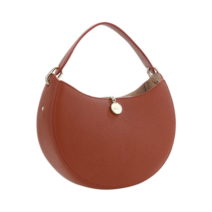 Bolso pequeño de piel Arlène marrón sepia