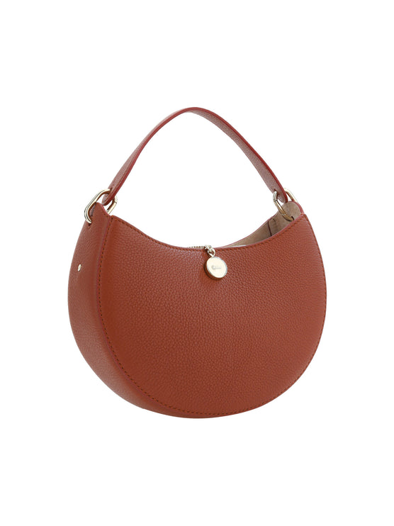 Bolso pequeño de piel Arlène marrón sepia