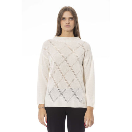 Maglione accogliente per vulcano beige chic