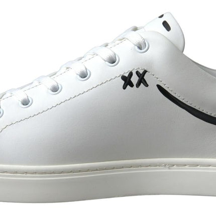 Zapatillas de deporte informal de cuero blanco elegantes