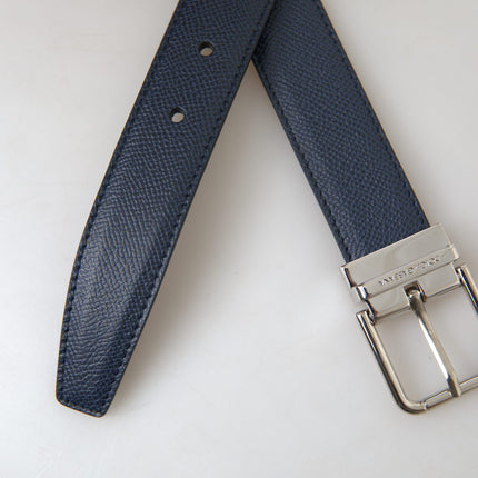 Aquamarine Blue Leather Belt