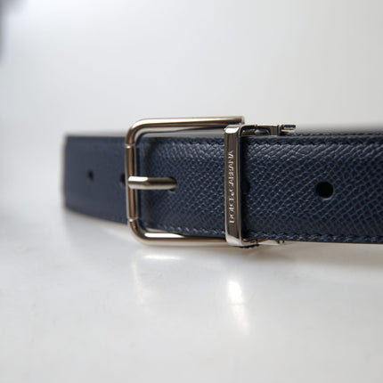 Aquamarine Blue Leather Belt