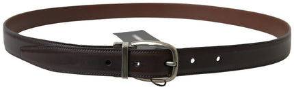 Elegant Leather Belt with Metal Buckle