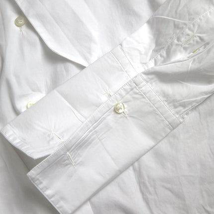 Elegante camicia a manica lunga in cotone bianco