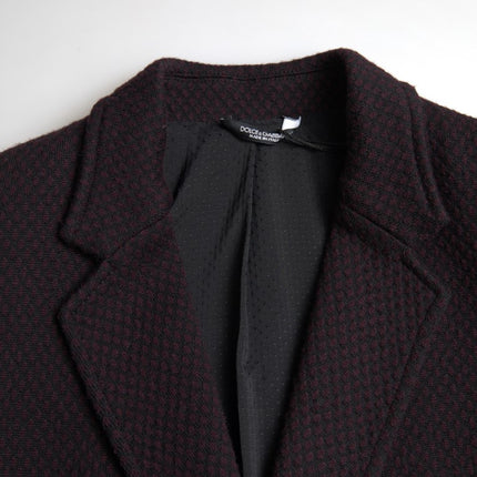 Élégant blazer en laine à double seins violet