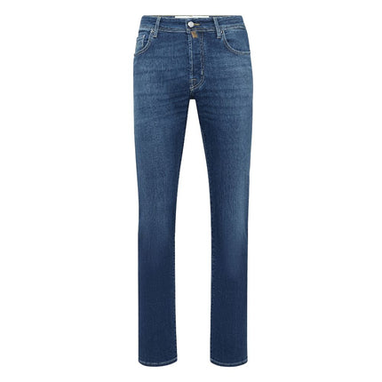 Slanke fit blauwe bard stretch jeans