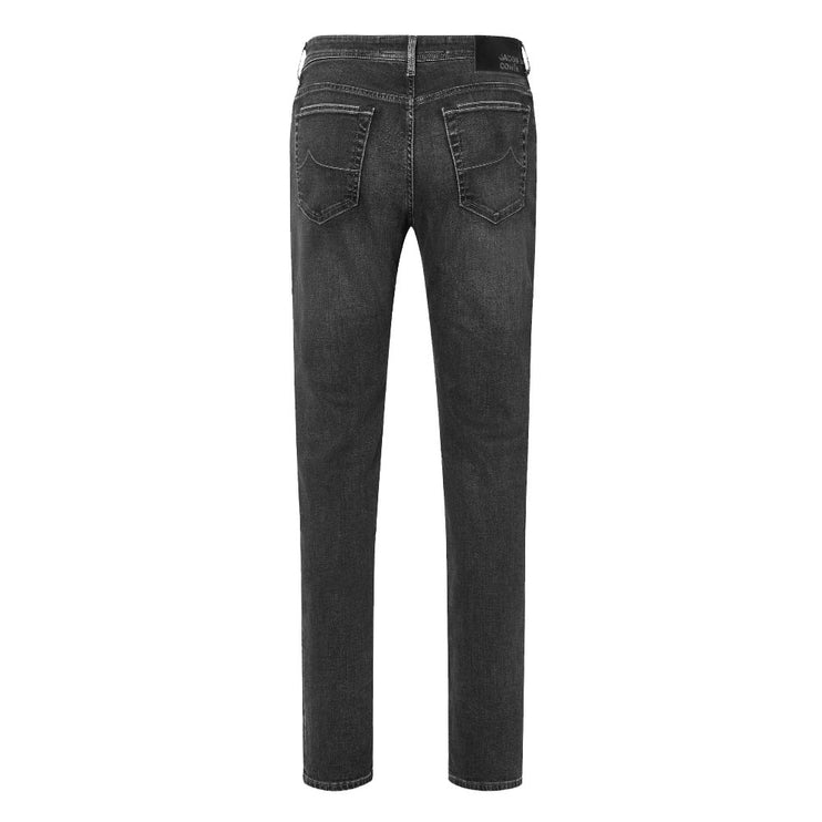 Elegante slanke fit zwarte stretch jeans