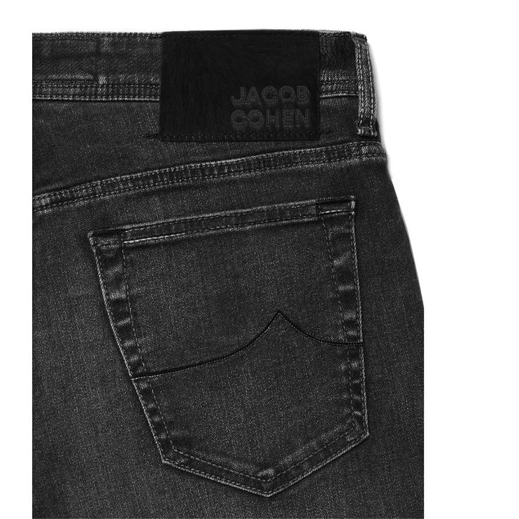 Elegante slanke fit zwarte stretch jeans