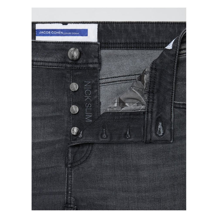 Elegante slanke fit zwarte stretch jeans