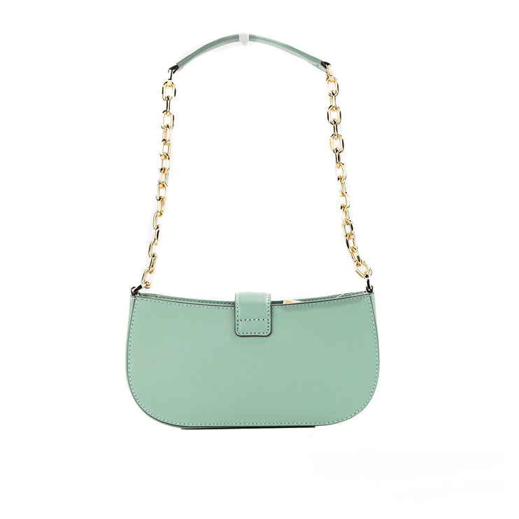 Carmen Pequeña Bolsa de Cuero Verde Marino Bolso Crossbody de Hombro