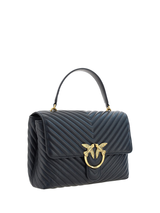 Elegante bolso negro de piel de becerro