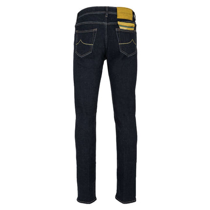 Jeans de diseñador de azul oscuro elegante Fit Slim Fit Dark