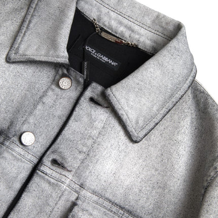 Veste en jean élégant en coton gris gris