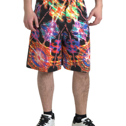 Pantaloncini bermuda stampati multicolore