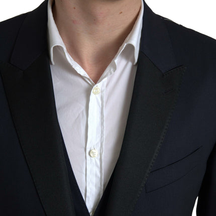 Elegant Blue & Black Martini Slim Fit Suit