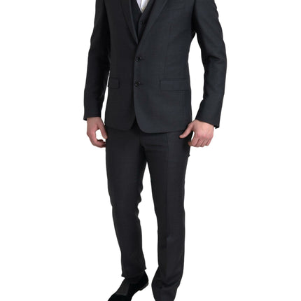 Elegant Black Martini Slim Fit 3 pièces