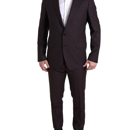 Maroon Martini Slim Fit Traje de 2 piezas