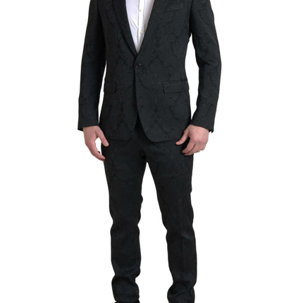 Traje de martini negro elegante Slim Fit Black