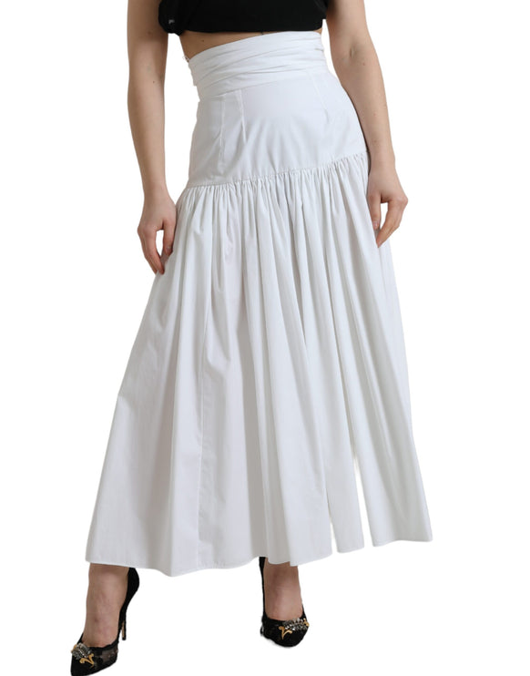 Elegante high taille katoenen maxi rok