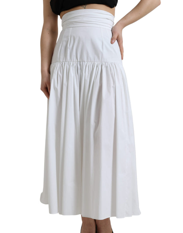 Elegante high taille katoenen maxi rok