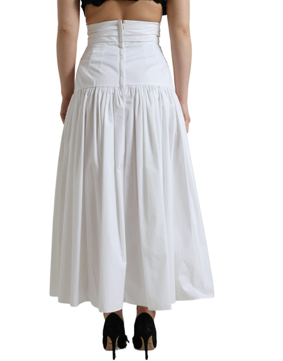 Elegante high taille katoenen maxi rok