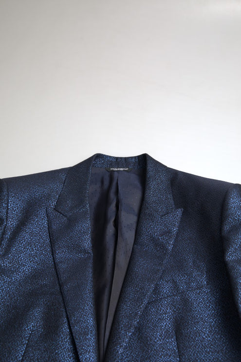 Traje de ajuste del martini azul metálico